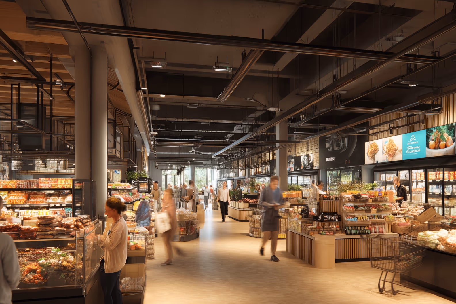 Photo of supermarket interier